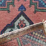 Small rug, Turkish vintage rug, Hand knotted rug,Mini door mat rug 48x85 Cm