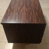 Coffered desk circa 1970 in 4-sided Rio rosewood