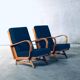 Mid-Century Modern Bentwood Lounge Chairs, Belgium, 1950s, Set of 2