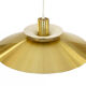 Golden colored aluminum pendant light from Frandsen Lighting. Denmark 1970s