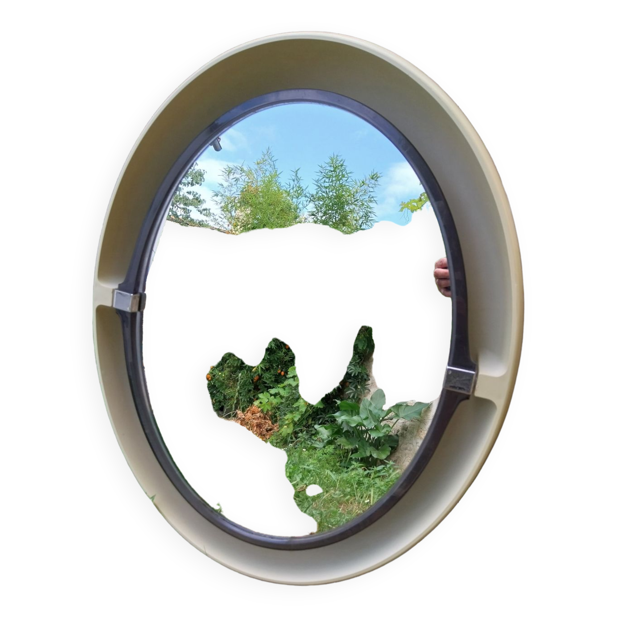 Illuminating oval mirror by Allibert