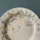 Set of 12 flat plates Terre De Fer XIXth in opaque porcelain of Gien, model Rinceaux