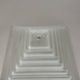 Cubic satin white glass wall light by glashütte limburg attrib., germany 1980s