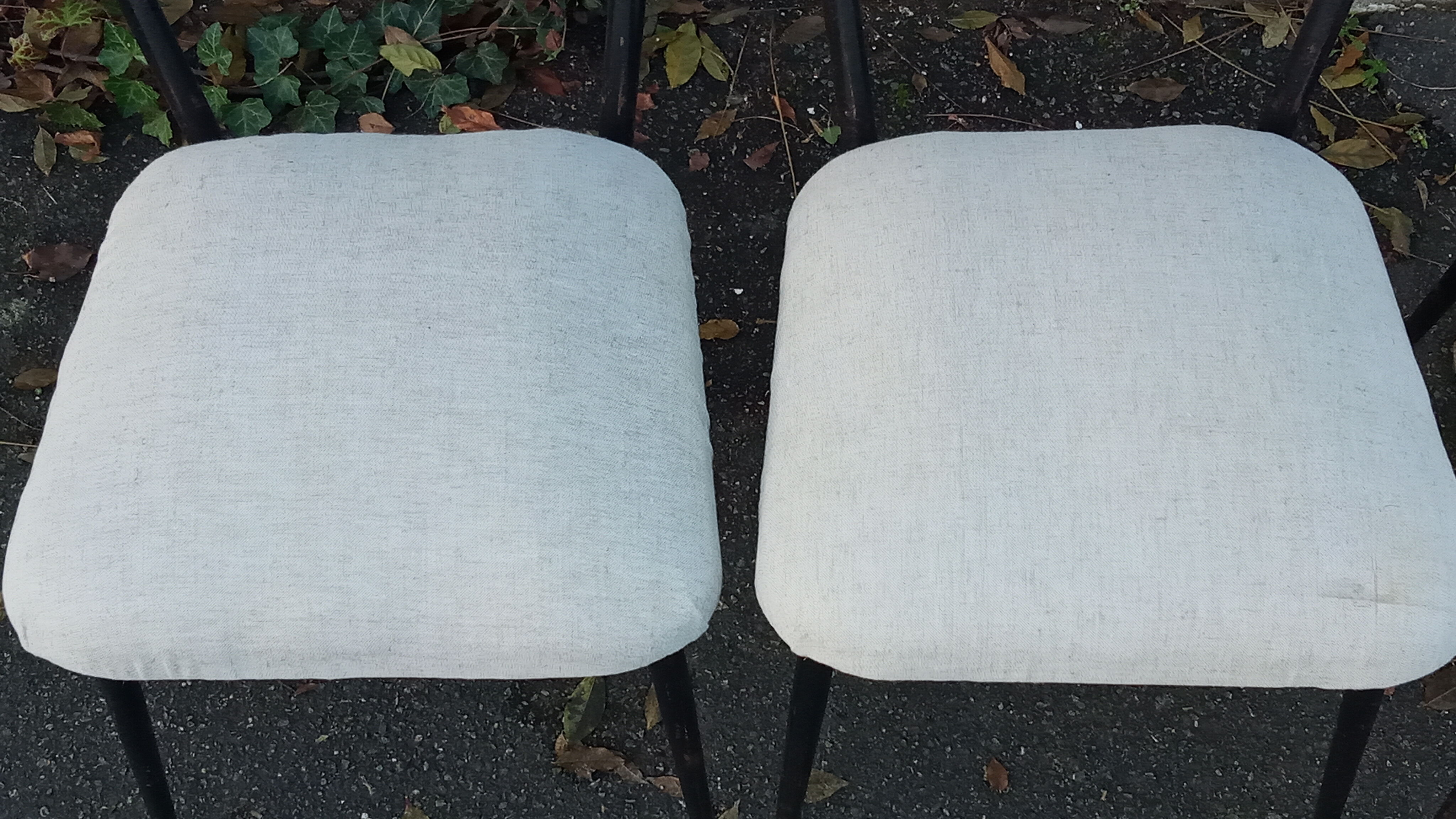 Four chairs by Colette Gueden reupholstered from the 1950s/60s.