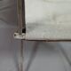 Chaise de jardin ancienne basse pliante métal tissus 1900