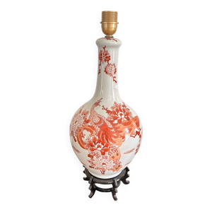 Lampe Vase Porcelaine - pivoine