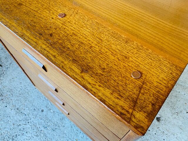 Scandinavian 4-drawer teak chest of drawers by Kempkes 1960s