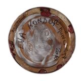 Artisanal ceramic vase 10x39cm, Éva Kondor, Hungary, 2010