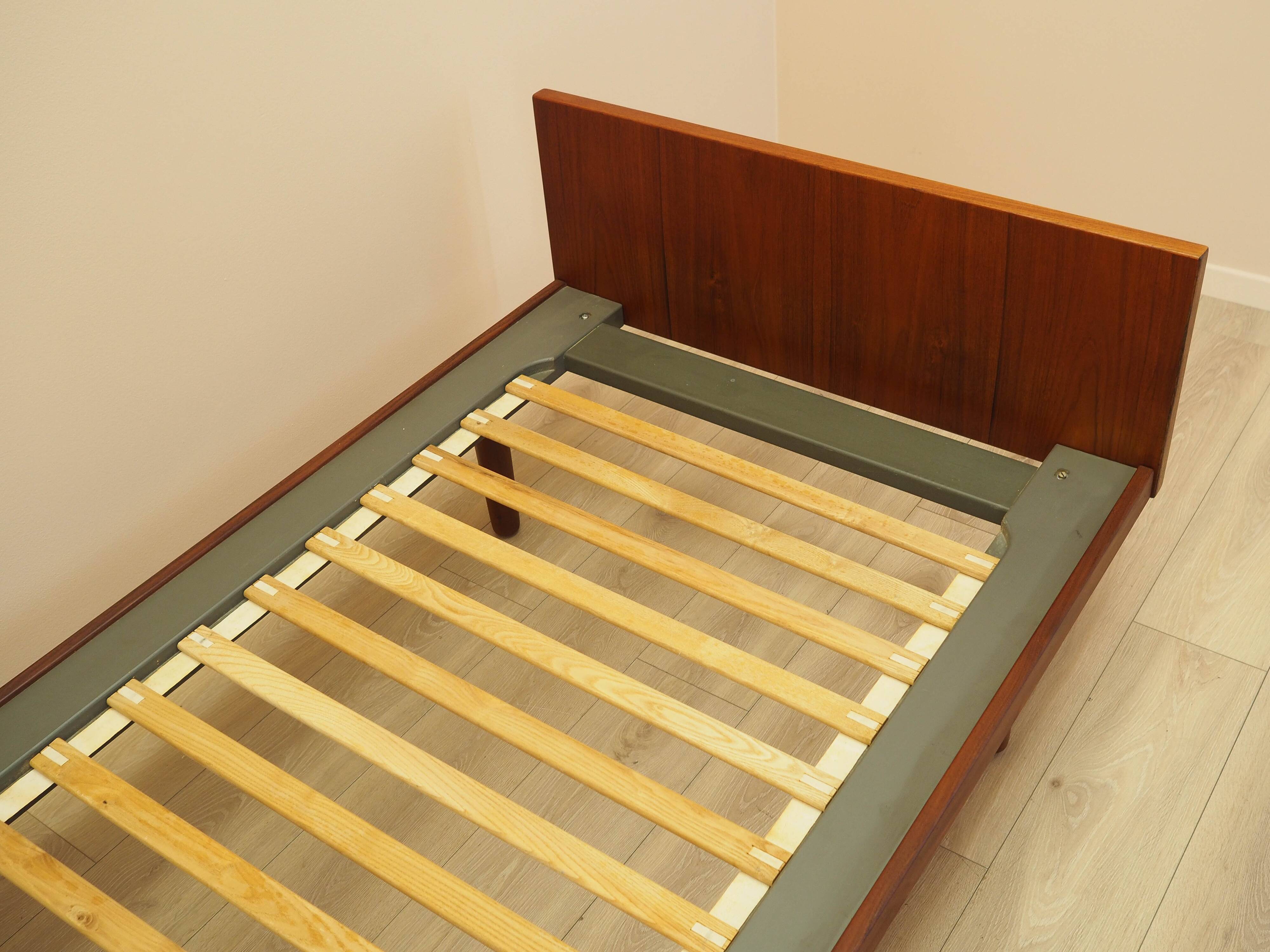 Teak bed, Danish design, 1960s, designer: Hans J. Wegner, manufacturer: Get