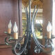 Lustre fer forgé 5 lampes - XXè