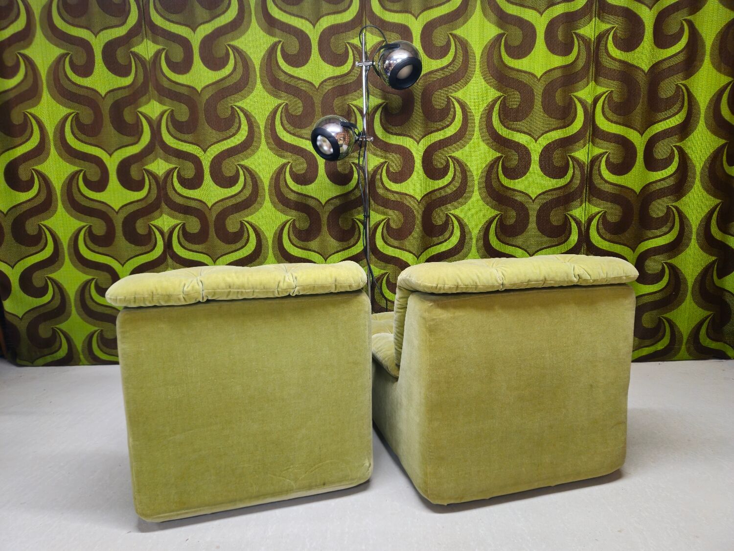"1970s design armchair pair"