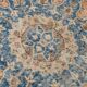 Soft Peach & Blue Oushak Vintage Rug, Made in Anatolian, 220x304 Cm