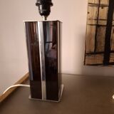 70s lamp base in plexiglass and chrome