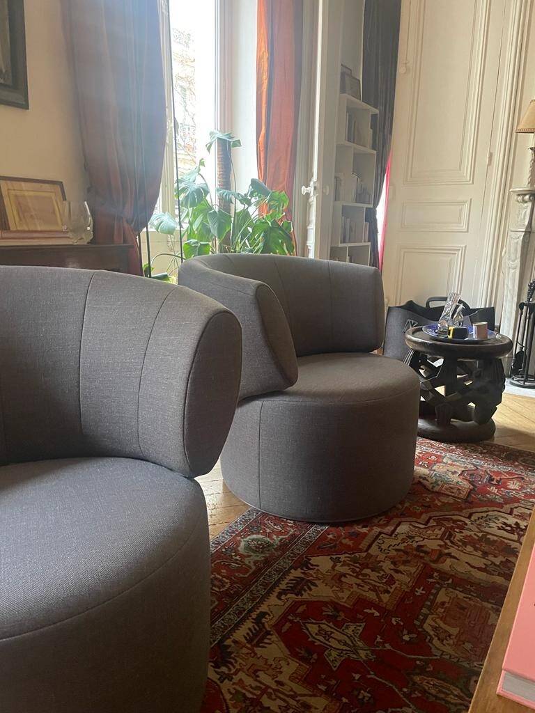 Two armchairs signed Rolf Benz