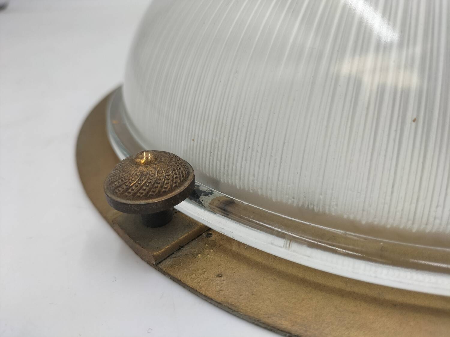 Holophane glass ceiling light