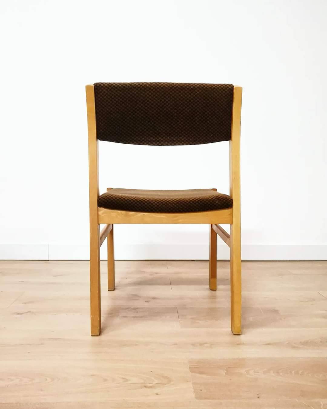 Set of 4 vintage chairs in thick velvet