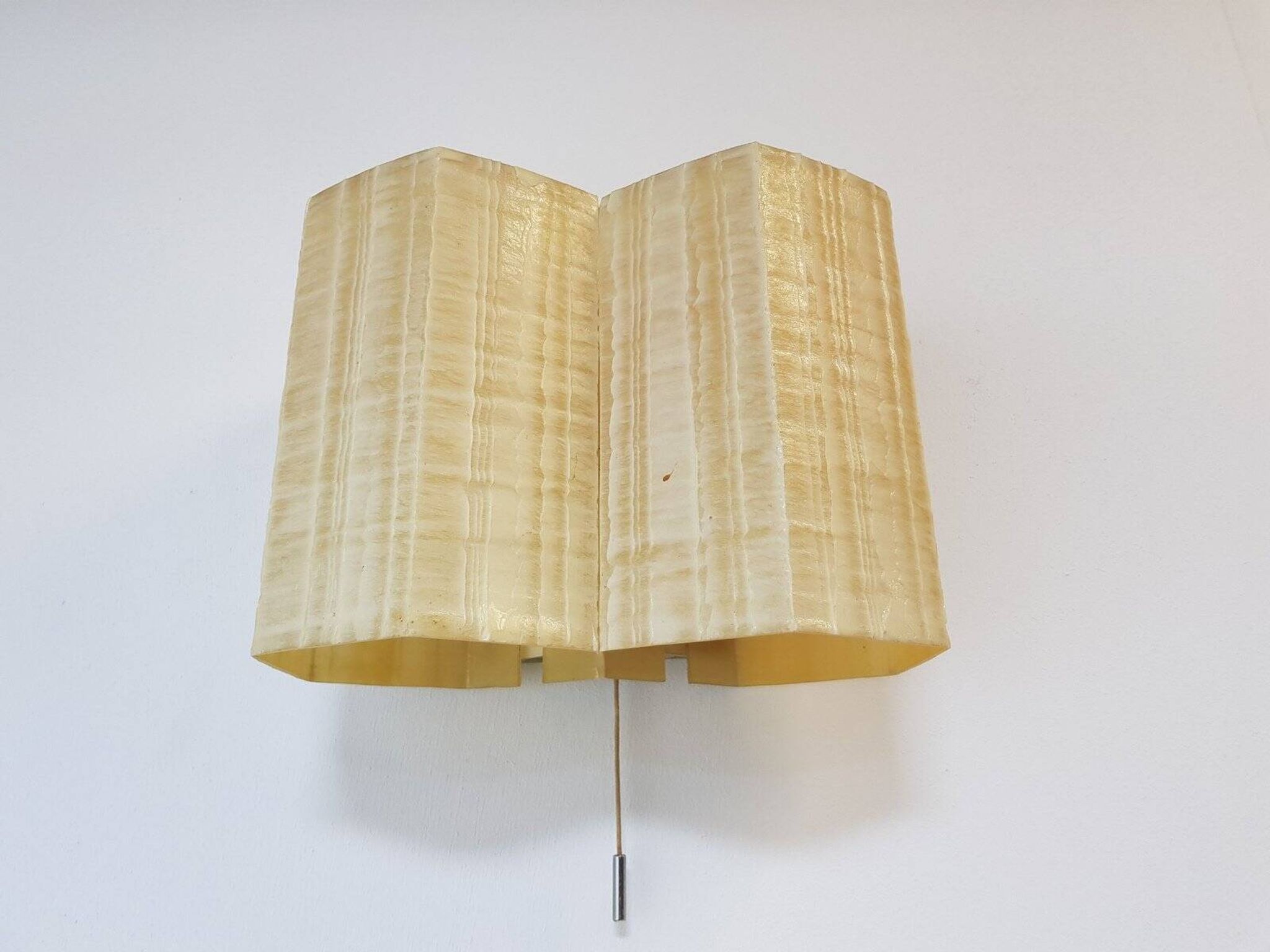 Molecular Double Light Honeycomb Flush Mounts in Fiberglass, 1950s, Set of 2