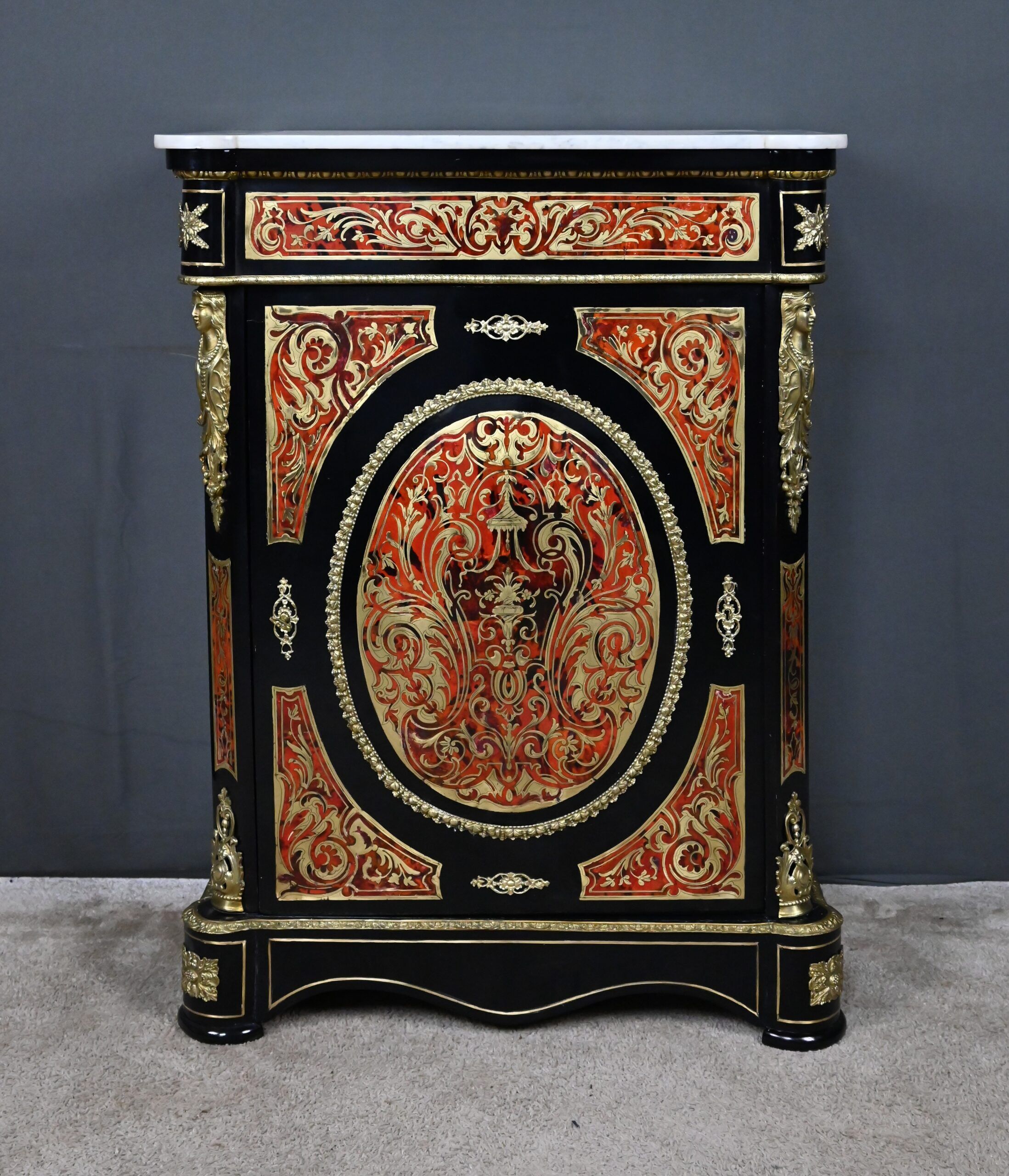 Boulle marquetry side table, Napoleon III period – mid 19th century