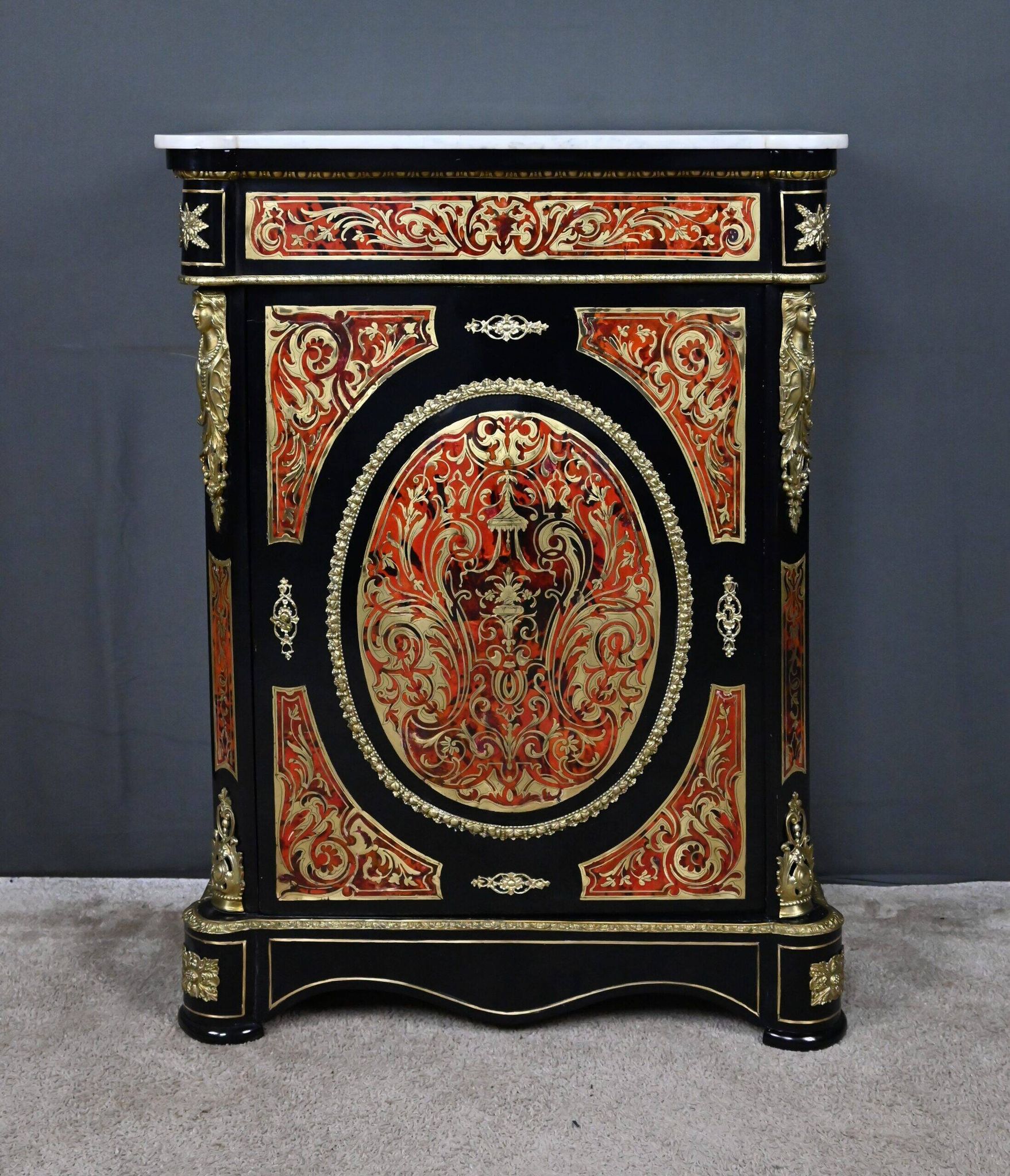 Boulle marquetry side table, Napoleon III period – mid 19th century