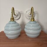 Pair of Art Deco swan neck wall lights