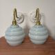 Pair of Art Deco swan neck wall lights
