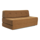 Bauhaus style tubular sleeping sofa in yellow ocre wool