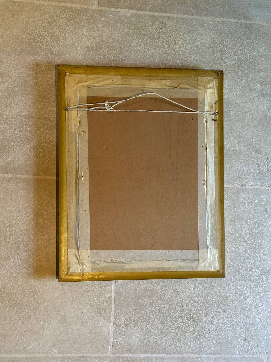 Acquarelle coquelicots cadre doré