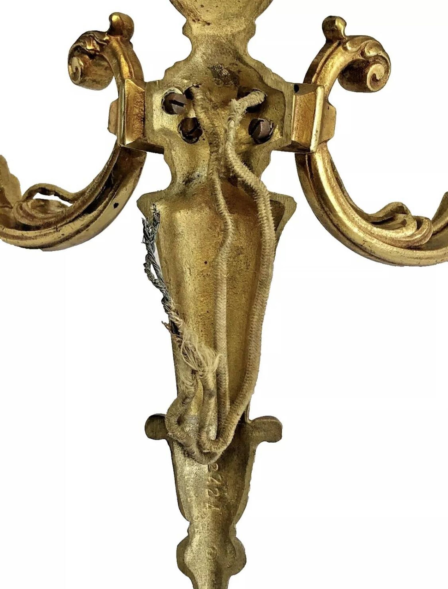 2 anciennes appliques bronze style Louis XVI
