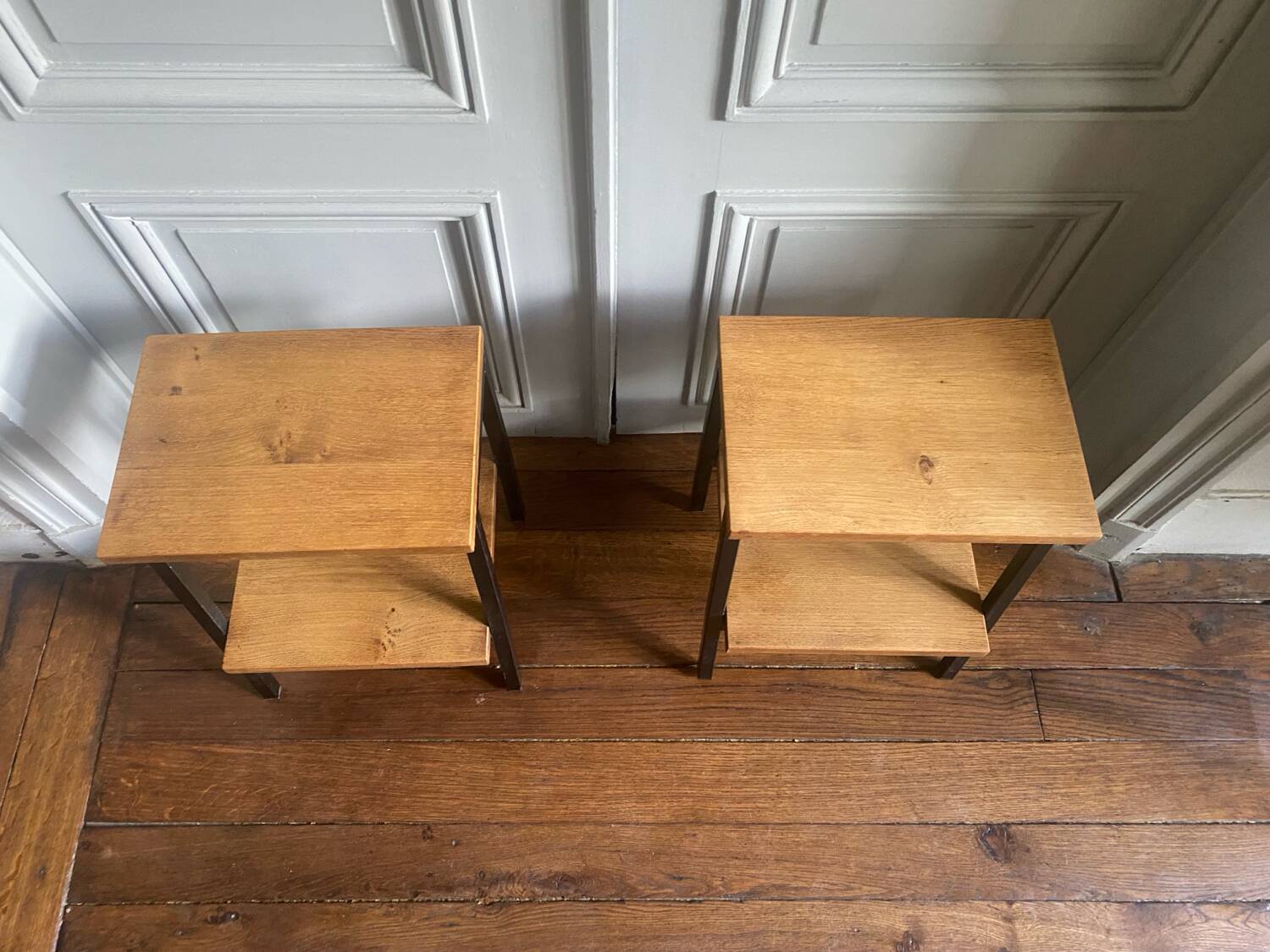 Pair of oak bedside tables from the 60s/70s.