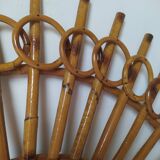 Vintage bamboo mirror 64cm
