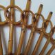 Vintage bamboo mirror 64cm