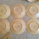 6 small dessert plates in vintage Chantilly Longchamp sandstone