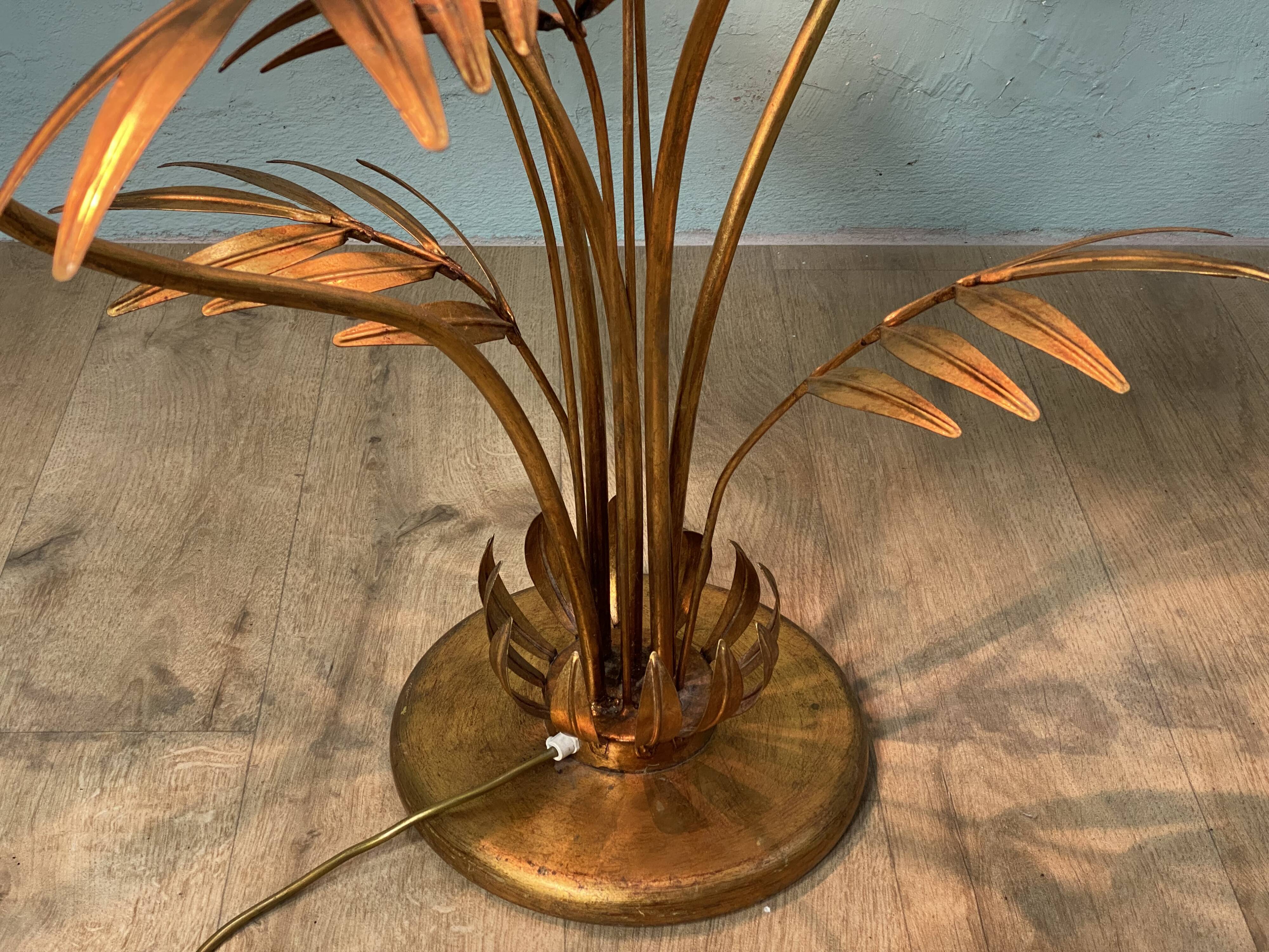 Hans Kogl Jansen style flower floor lamp, vintage 70s