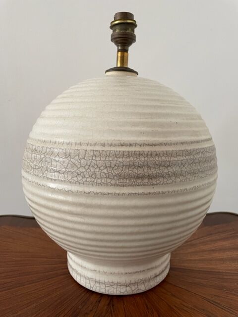 Art deco cracked ceramic lamp