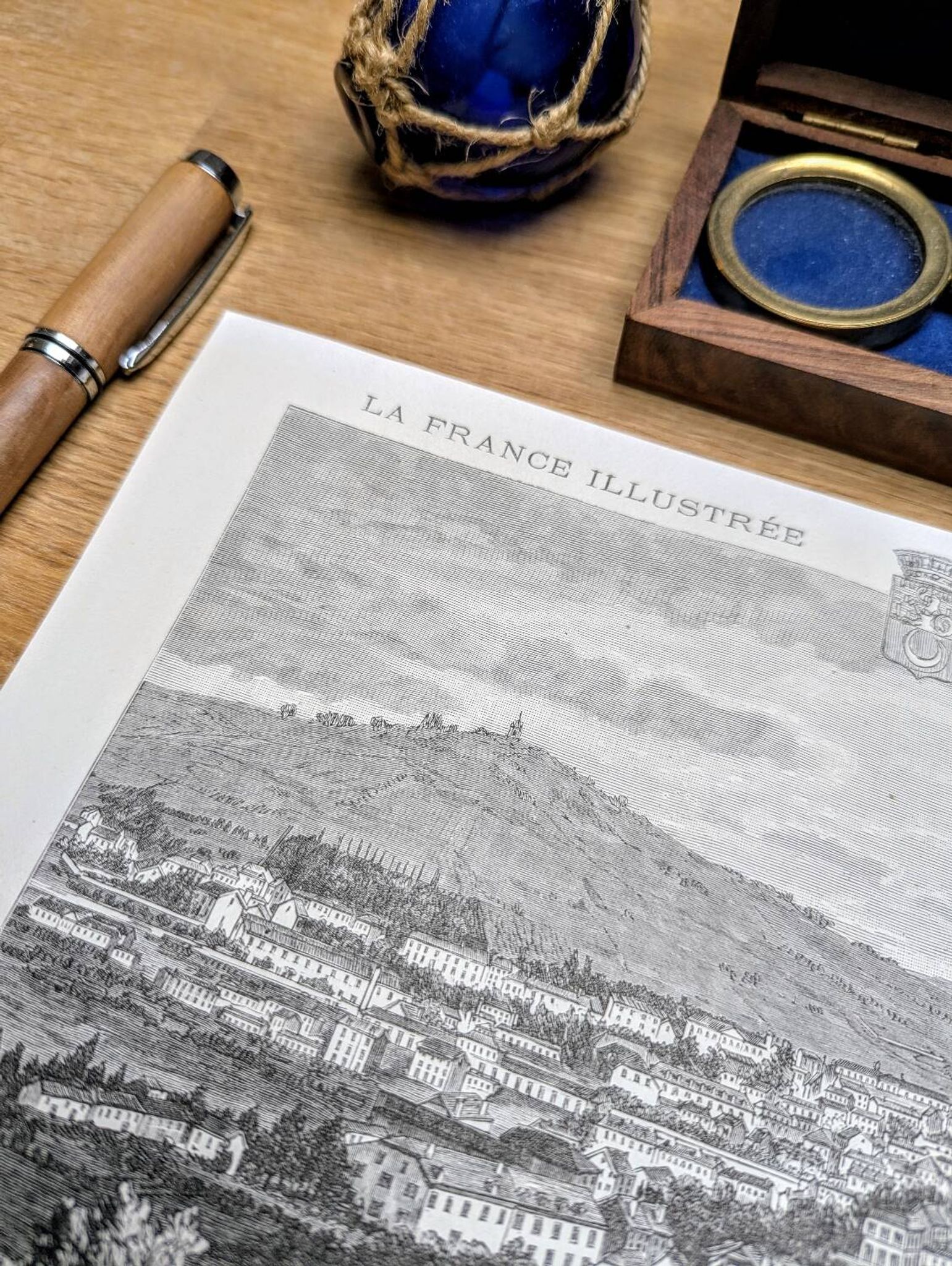 Vesoul, Haute-Saône, printed illustration from 1883.