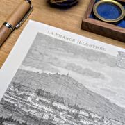 Vesoul, Haute-Saône, printed illustration from 1883.