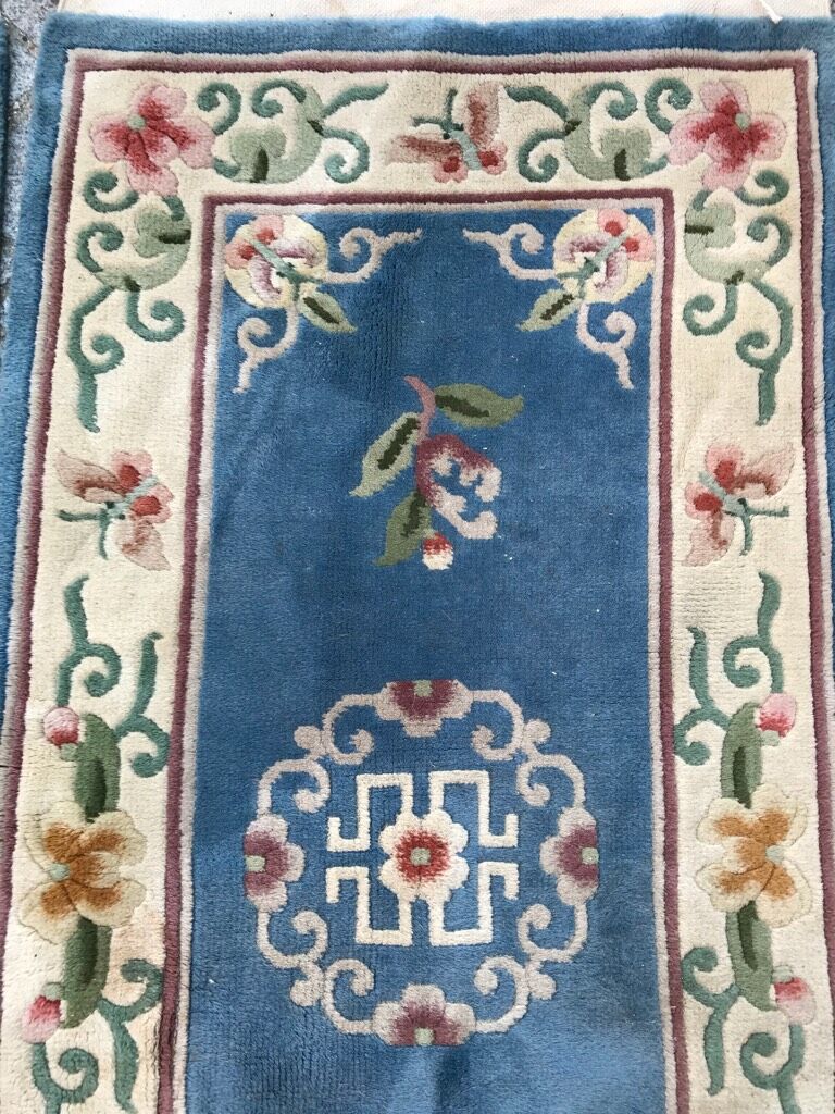 Pair of old Chinese carpets  handmade 70 x 147 cm