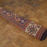 Tapis d'orient caucasien ancien fait main kazak 160 X 100cm