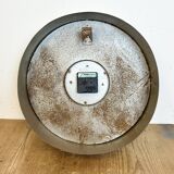 Grey Industrial Factory Wall Clock, 1950s