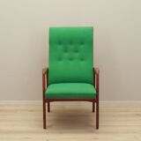 Teak green armchair, Danish design, 1970s, production: Denmark