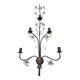 Contemporary rush and crystal flowers wall lamp