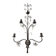 Contemporary rush and crystal flowers wall lamp