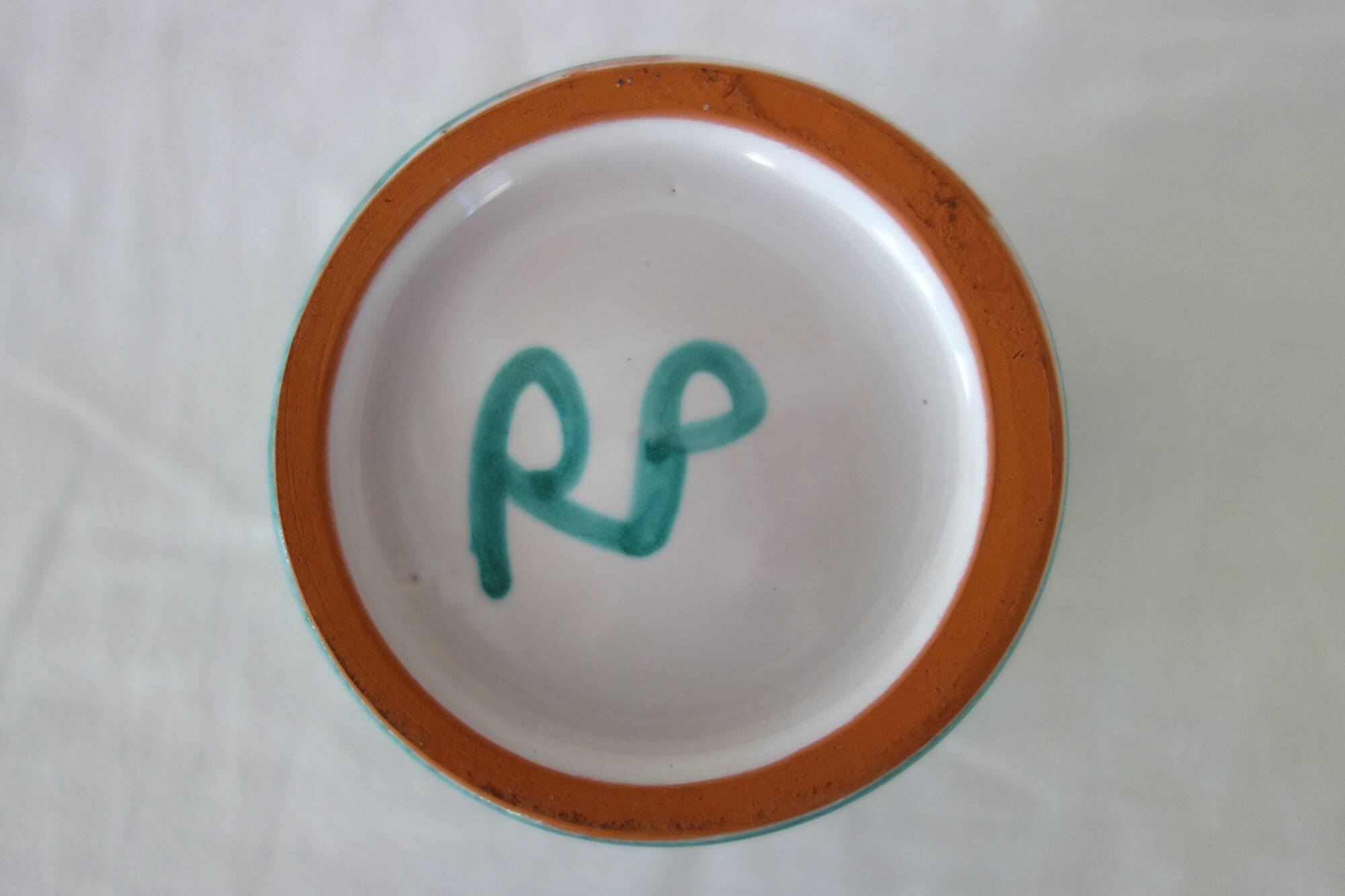 Old ceramic pot / sugar bowl, Robert Picault, Vallauris