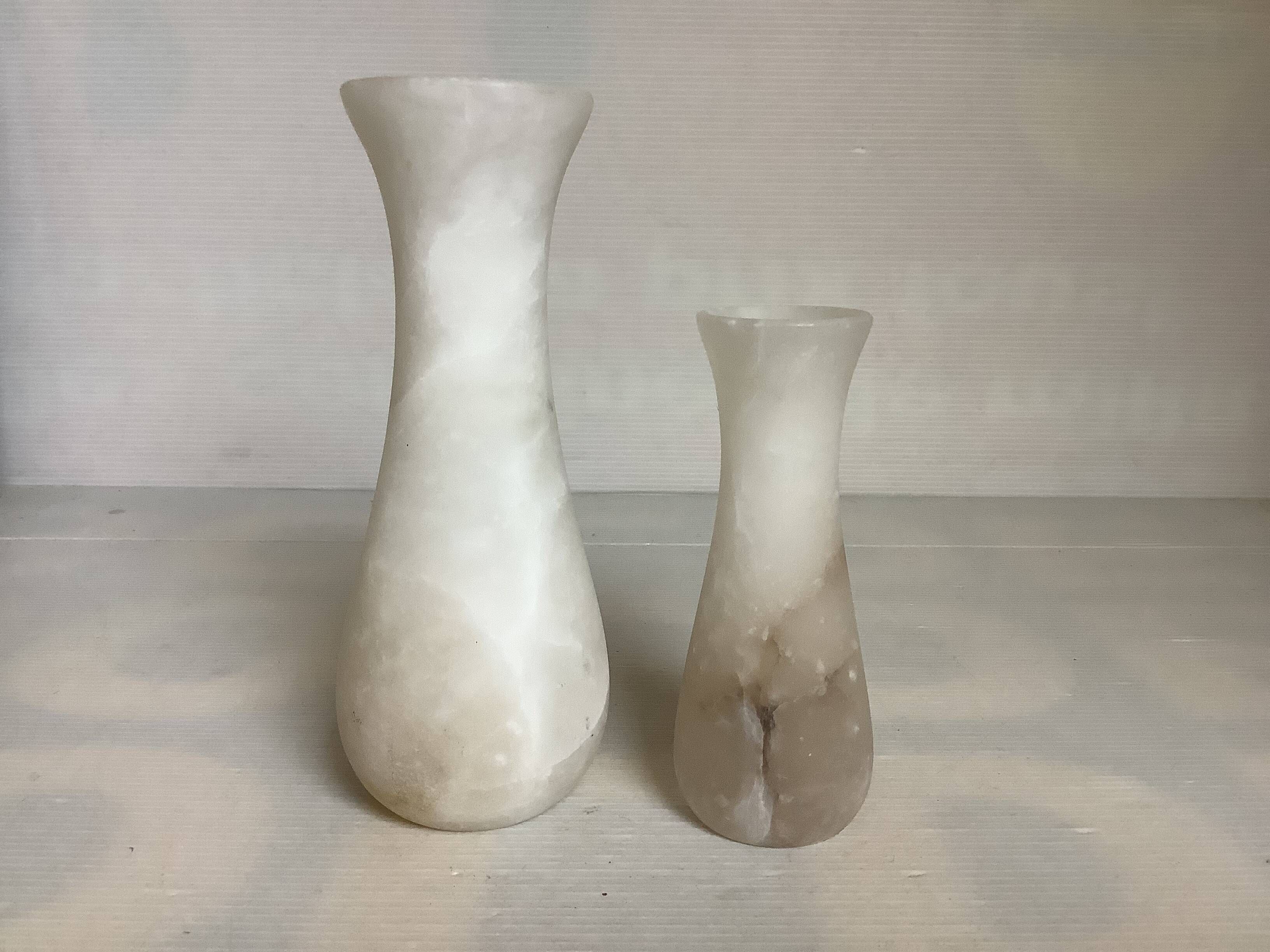 Pair of alabaster vases