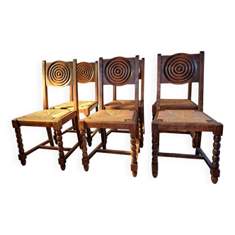 6 chaises arts and crafts