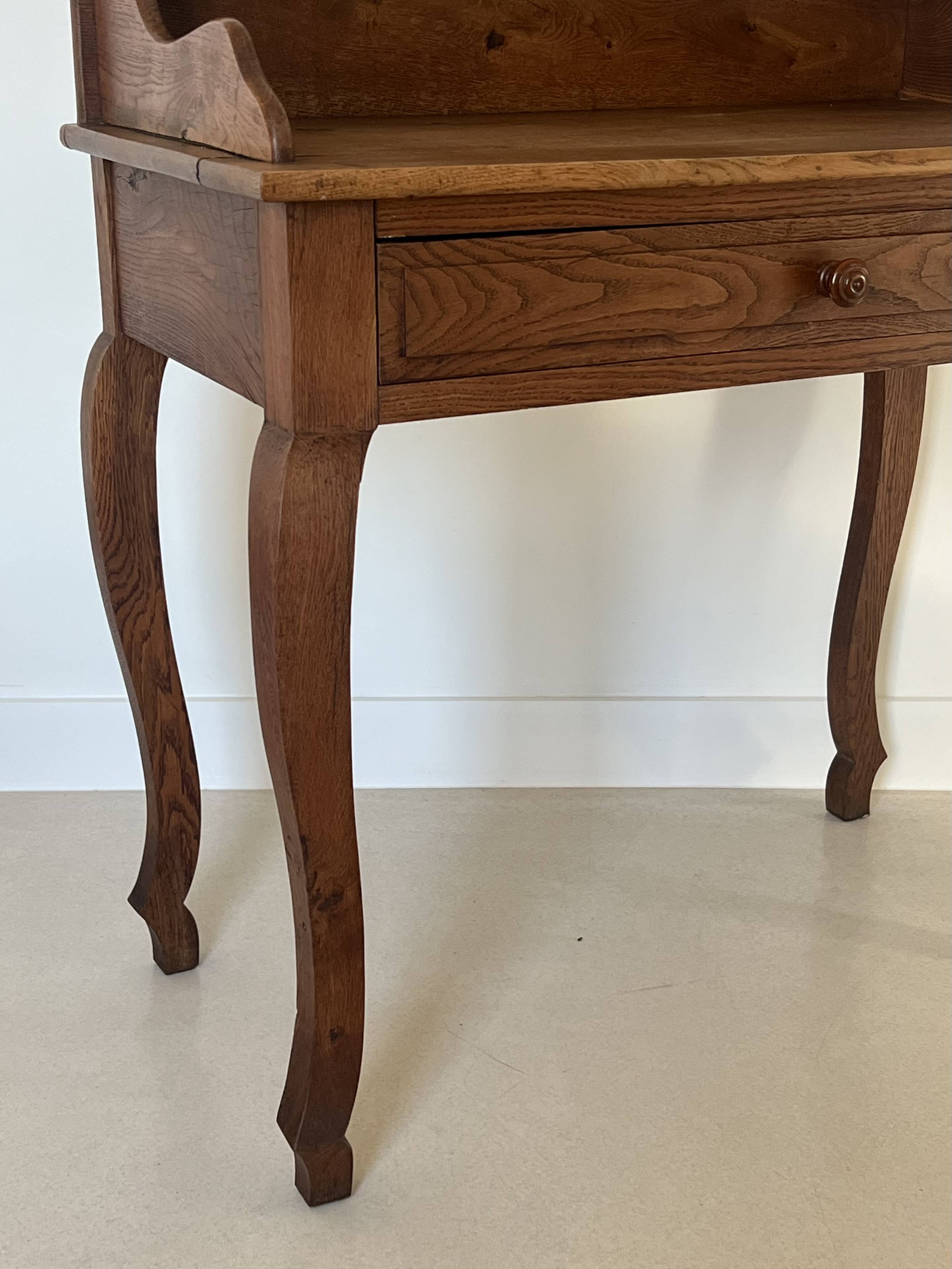 Oak desk in the Louis XV style.