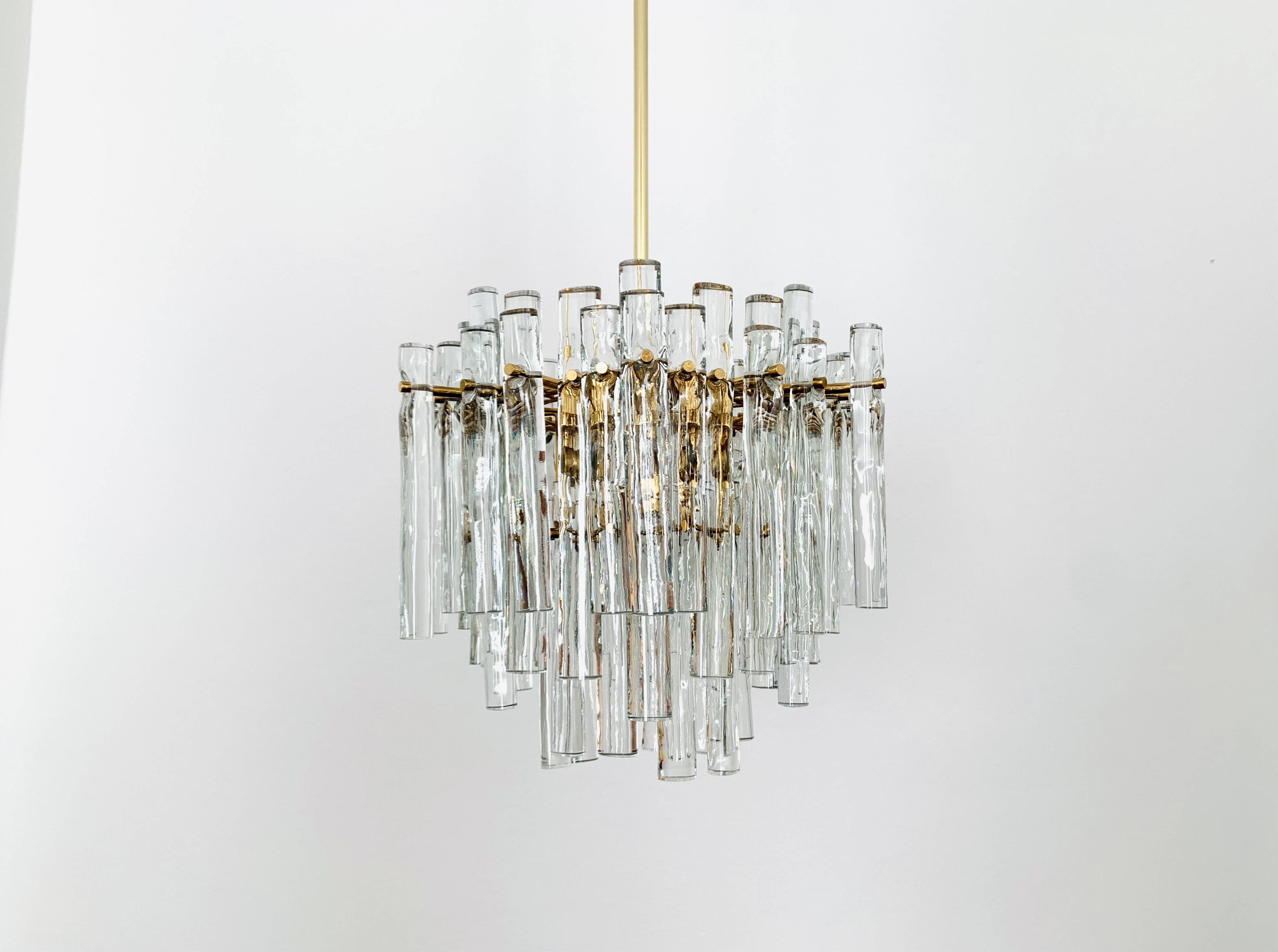 Crystal Glass Chandelier by Kinkeldey