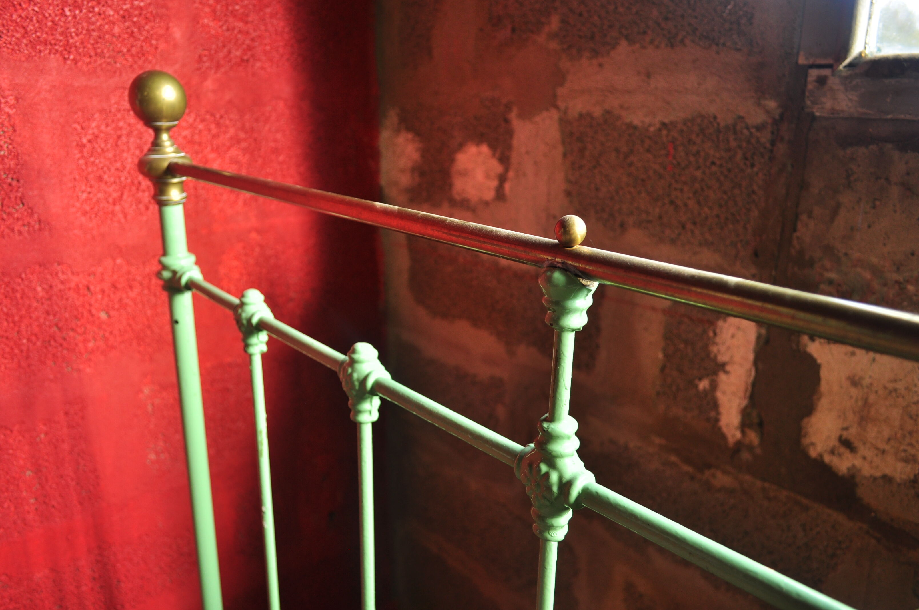 Iron and brass bed