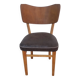 Vintage wooden and leather chair – 1950s