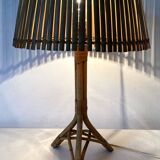 Rattan lamp from the 60s, H 46 cm